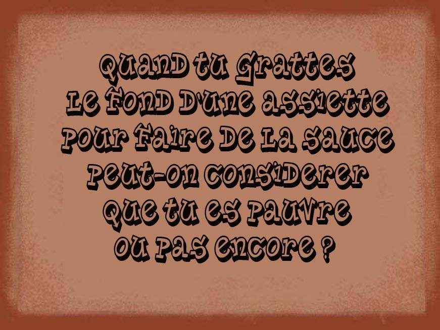Recette de pauvre