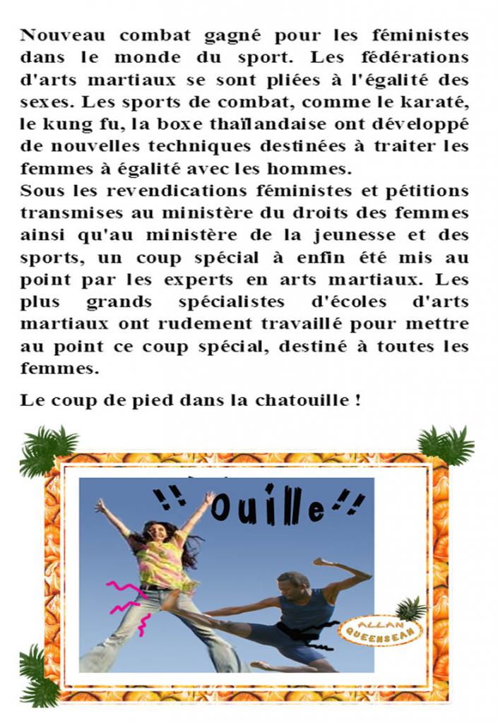 Nouvelle technique martiale