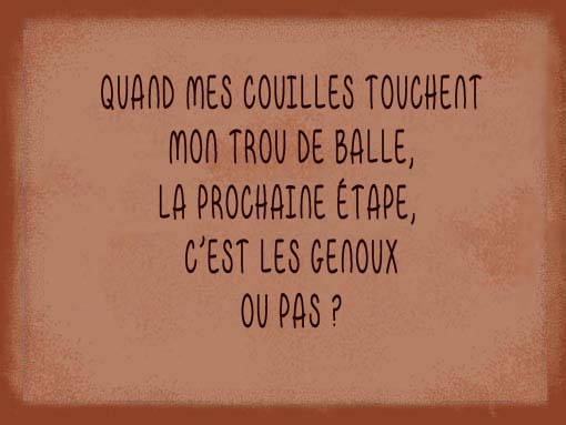 Les couilles au trou d balle