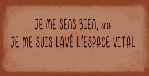 lavé l'espace vital